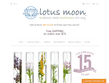 Tablet Screenshot of lotusmoonskincare.com